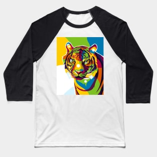 The Colorful Tiger Face Baseball T-Shirt